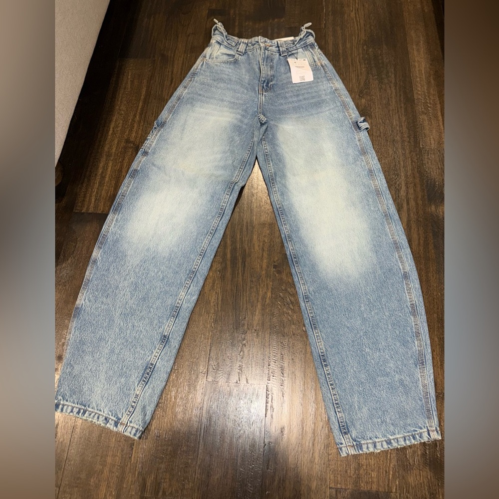 Bershka Light Blue Wide Balloon Women’s Jeans - Picture 7 of 12